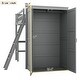 preview thumbnail 9 of 7, Gray Solid Pine Wood Loft Bed with Desk, Shelves, Wardrobe, and Guardrails