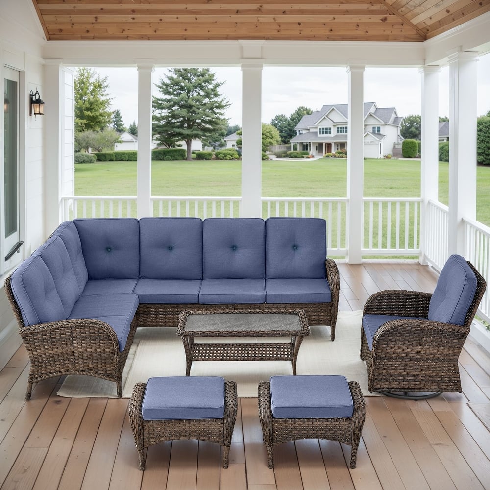 Outdoor Sectional Sofa with Cushion Funiture Set