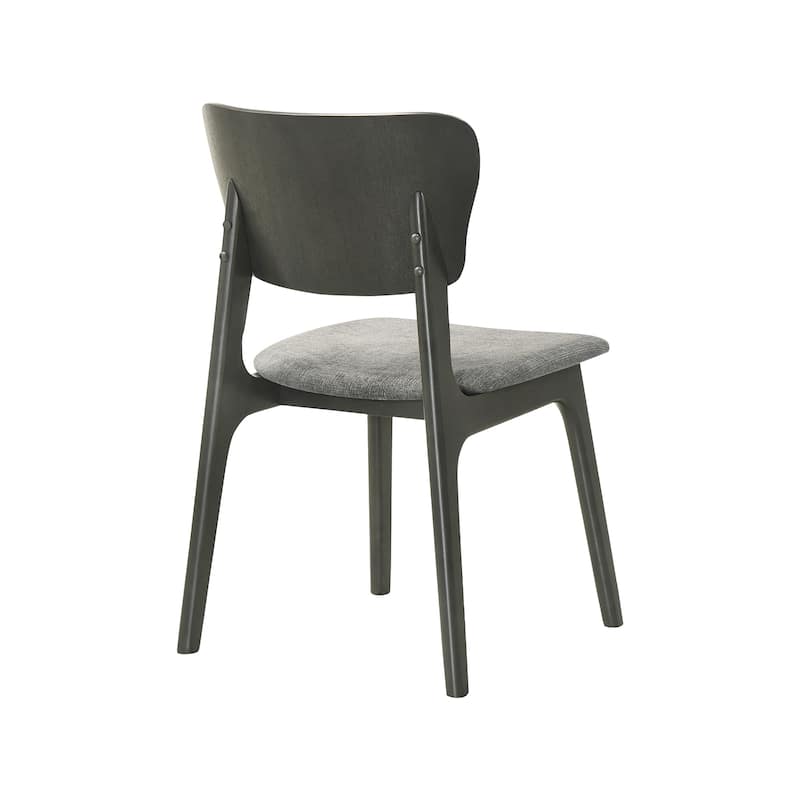 Kalia Mid-Century Modern Upholstered Wood Dining Chairs - Set of 2