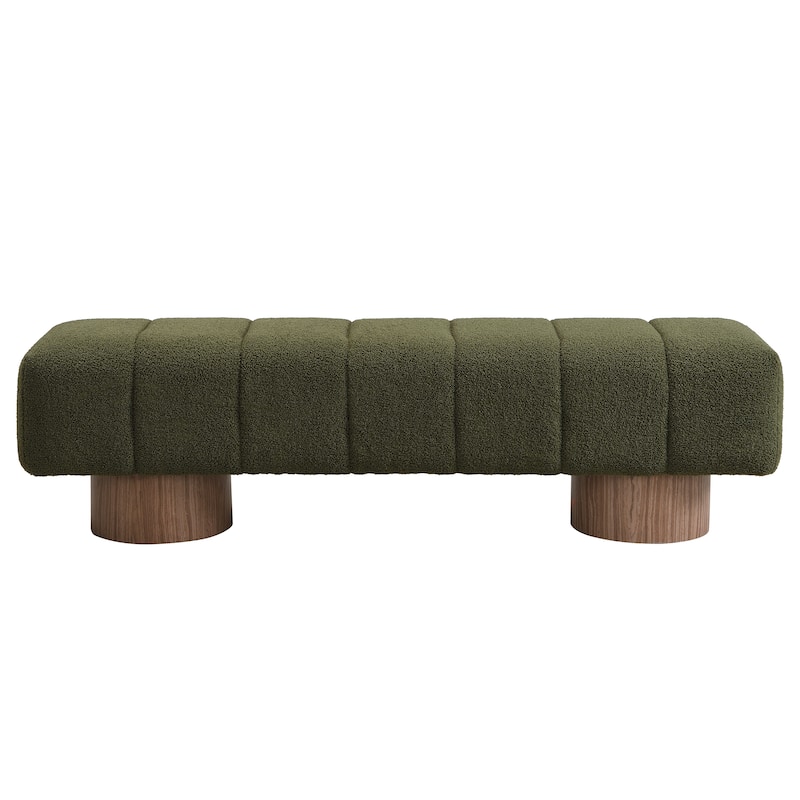 Christopher Knight Home - Daniel Upholstered Dining Bench, No-Assembly Entryway & Bedroom Ottoman with Sturdy Wood Legs
