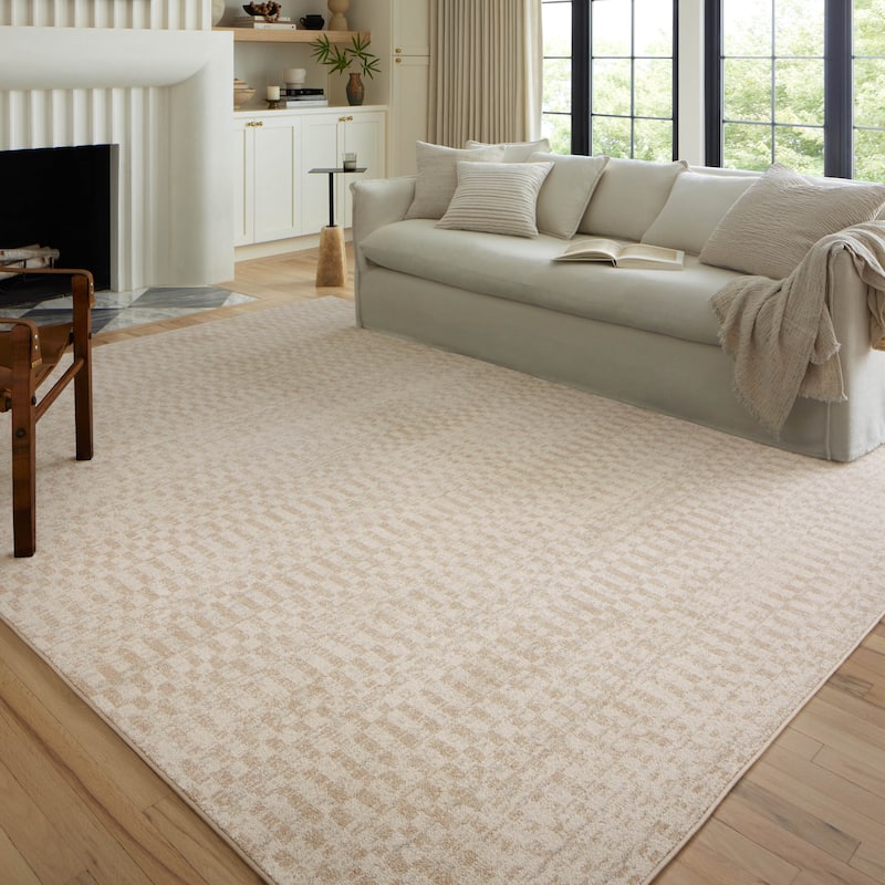 Alexander Home Monroe Geometric Moroccan Area Rug - 6' 7" x 9' 6" - Ivory / Natural