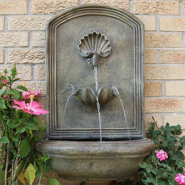 Shop Sunnydaze Seaside Outdoor Wall Water Fountain With Florentine