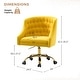 preview thumbnail 30 of 109, Modern Velvet Tufted Office Chair with Gold Metal Base by HULALA HOME