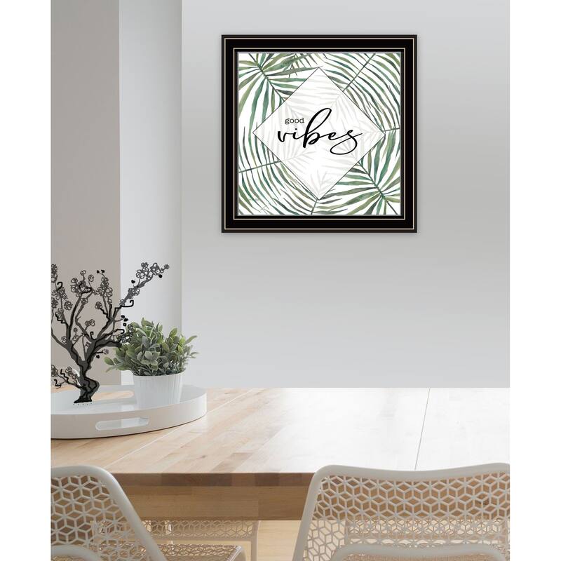 TrendyDecor4U Contemporary "GOOD VIBES" Framed Print Wall Art