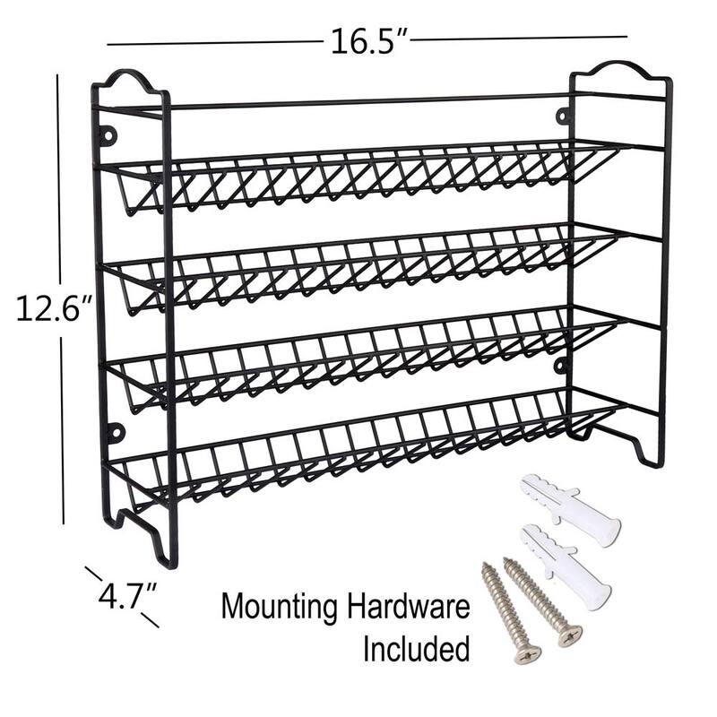 Spice Rack Organizer with 36 Empty Square Spice Jars, 396 Spice Labels with Chalk Marker and Funnel Complete Set