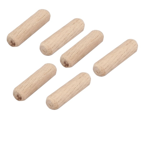 Uxcell 50-Pack 8mm X 40mm Round Fluted Wood Dowel Pins – Beechwood Craft Pins For Strong Furniture Joints, Cabinet, Drawer Construction