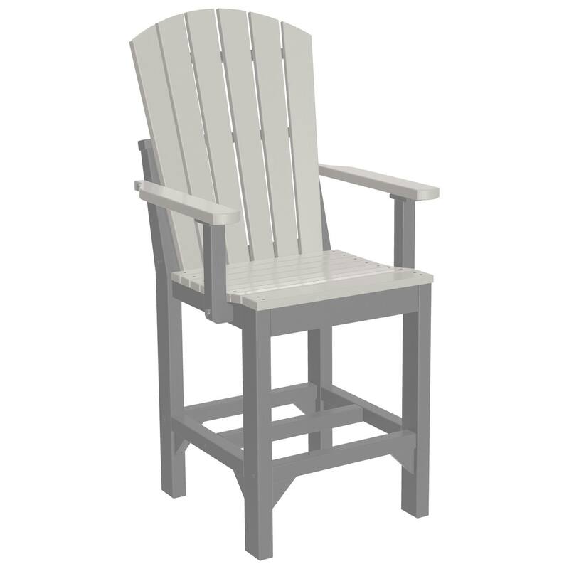 Set of 4 Poly Lumber Adirondack Dining Chairs