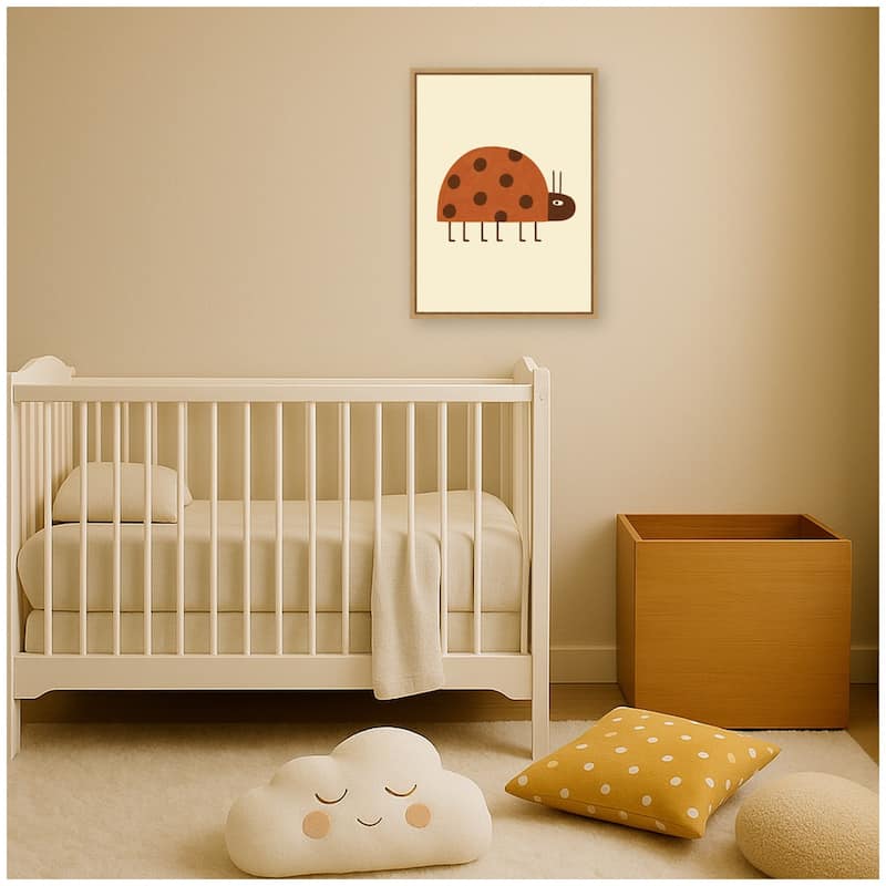 Kate and Laurel Ladybug by Laura Moss Framed Canvas Wall Art Print