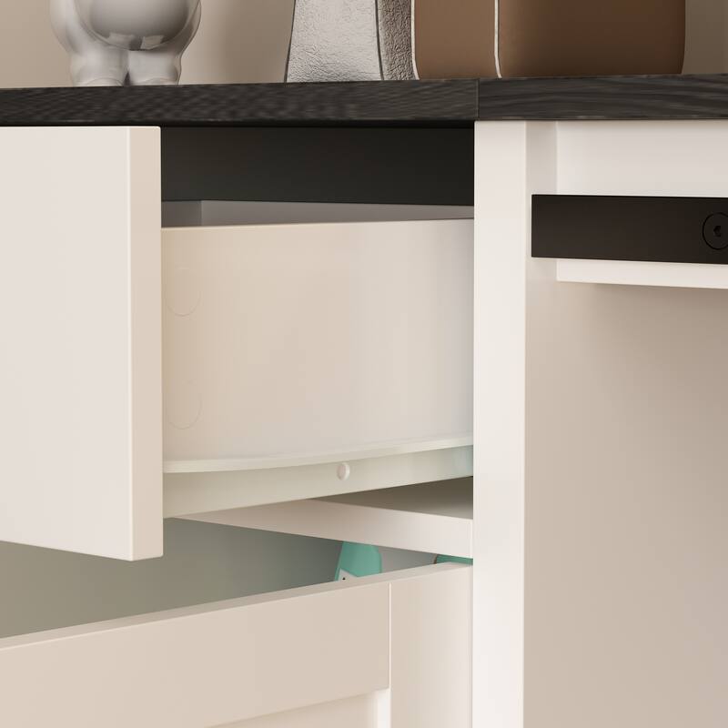 Dual-Drawer Cabinet Pet Sanctuary Contemporary Home Storage Solution