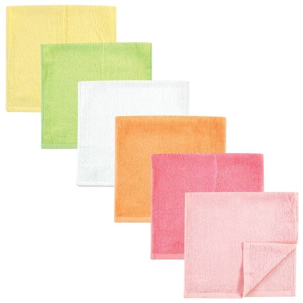slide 1 of 1, Hudson Baby Infant Boy Rayon from Bamboo Burpcloth 6pk, Citrus, One Size - Citrus - One Size One Size - Citrus