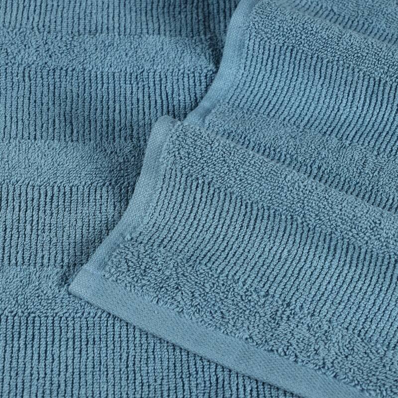 Superior Roma Cotton Assorted Ribbed Solid Towel Set of 12
