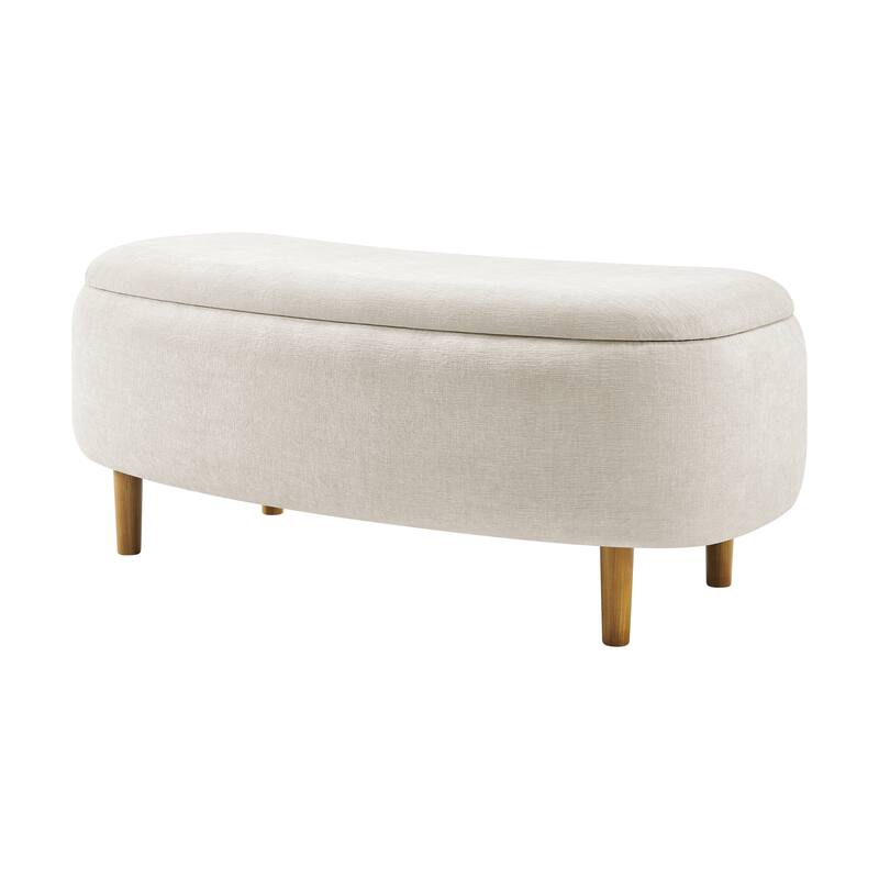 NPD Furniture Leony Chenille Storage Bench