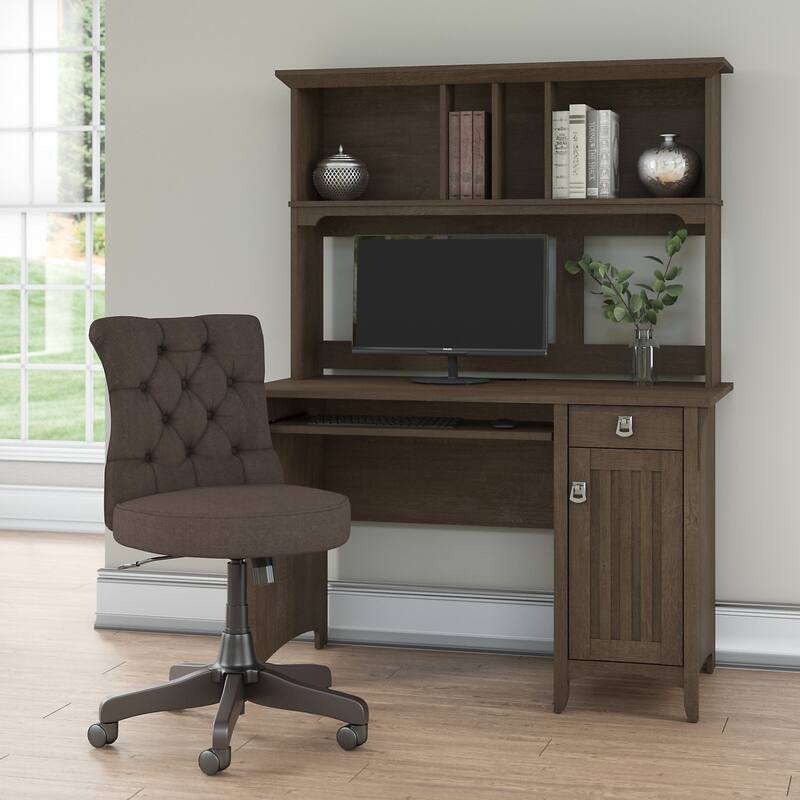 Salinas 48W Computer Desk with Hutch and Chair by Bush Furniture