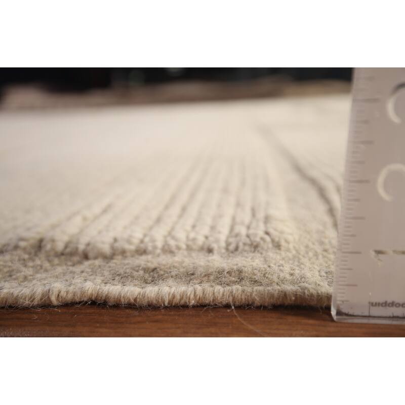 Ivory Moroccan Oriental Large Area Rug Handmade Wool Carpet - 12'1"x 15'11"