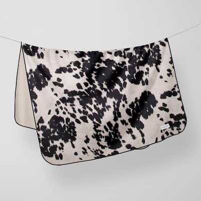 Glenna Jean Crib Quilt Baby Blanket Super Soft and Warm Cow Black & White - N/A
