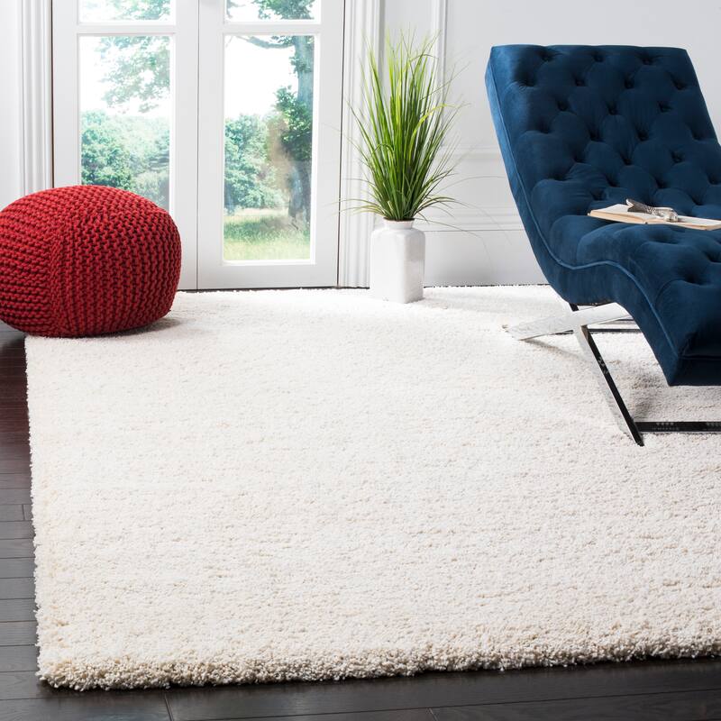 SAFAVIEH Milan Shag Maibritt 2-inch Thick Area Rug - 6' x 9' - Ivory