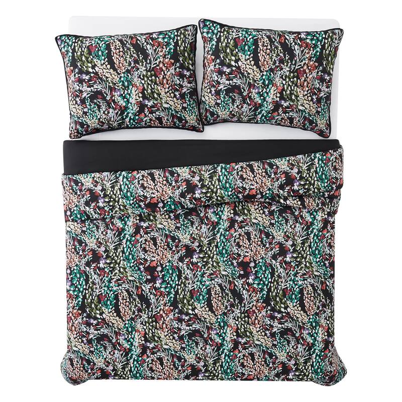 Badgley Mischka Home Cassat Floral 3 Piece Duvet Set