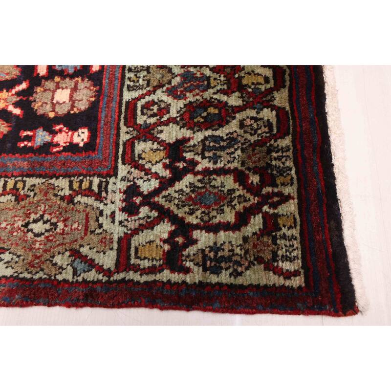 ECARPETGALLERY Hand-knotted Andelz Dark Navy Wool Rug - 3'4 x 10'1