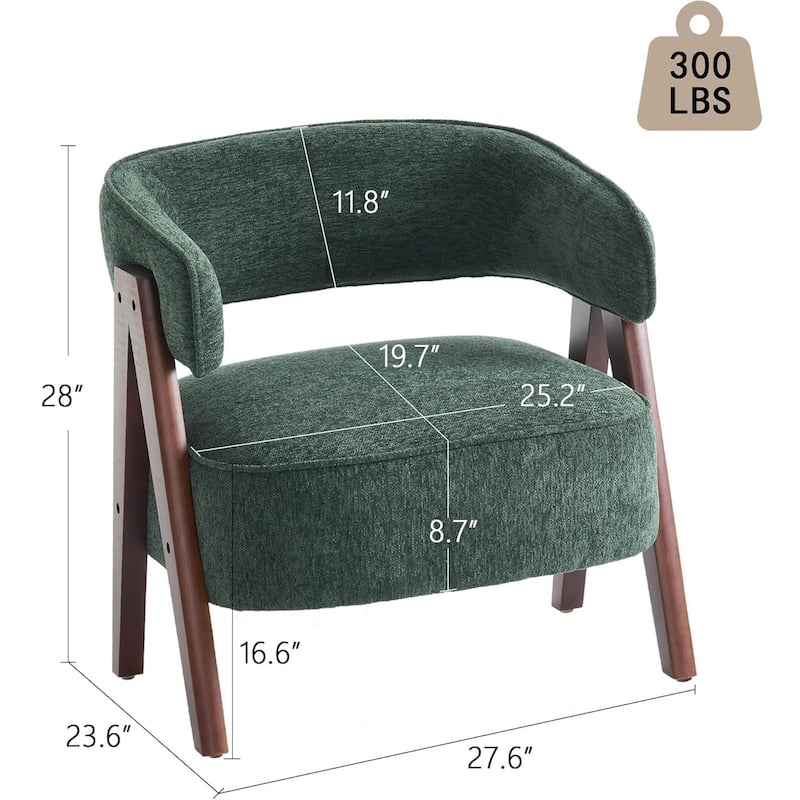 Accent Arm Chair Single Fabric Living Room Chair 27.56" W x 23.62" D x 27.95" H