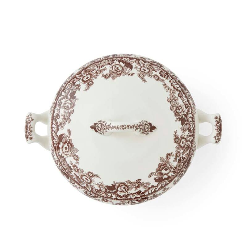 Spode Delamere Covered Vegetable Dish - 12.2" W x 9" D