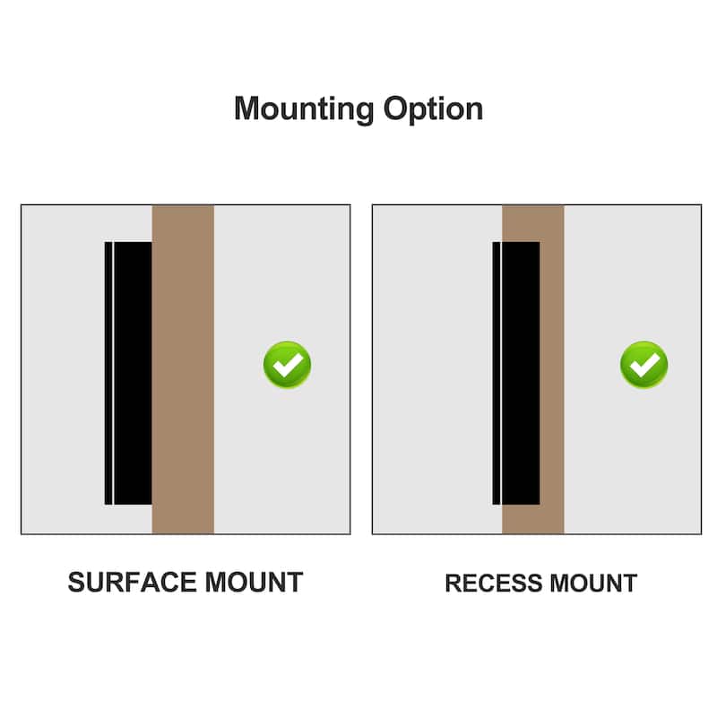 Surface Mount Medicine Cabinet with Mirror