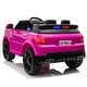 preview thumbnail 3 of 7, 12V Pink Police Car Ride-On for Kids: Parental Remote Control, Siren, Flashing Lights & Music