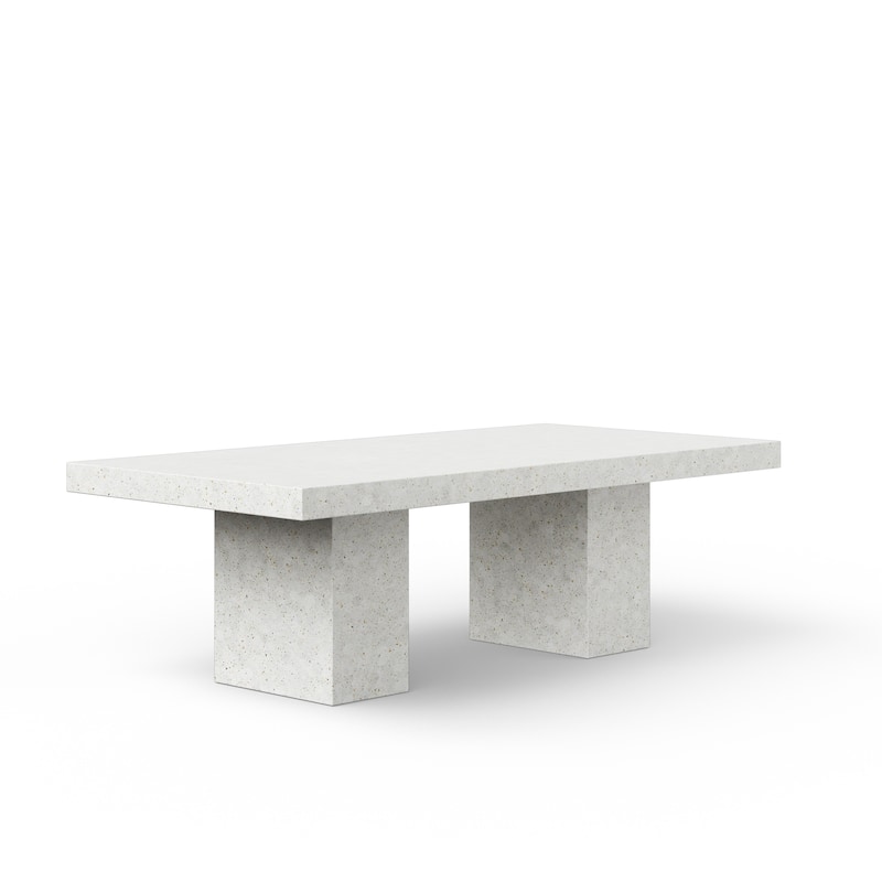 Urbia Elcor Concrete - Dining, Bar, and Counter Table - Dining Height - 95" - Ivory Terrazzo