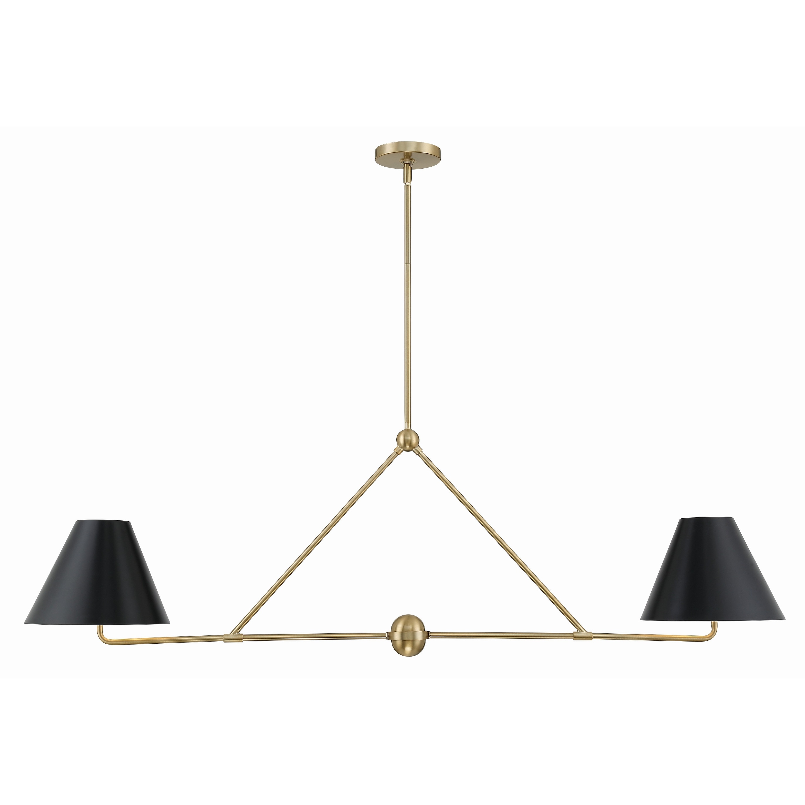 Xavier 4 Light Vibrant Gold Chandelier - 54"W x 17"H x 10"D