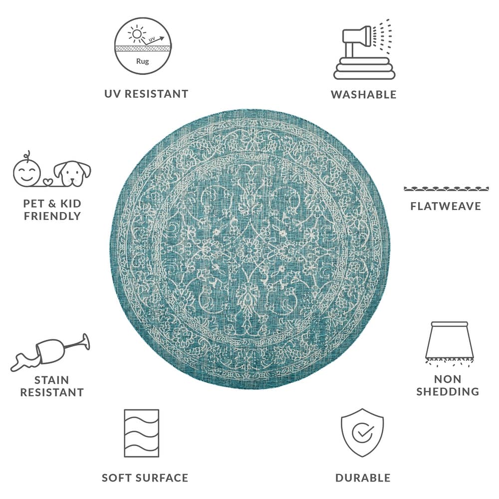 SAFAVIEH Courtyard Hasina Indoor /Outdoor Waterproof Patio Backyard Rug