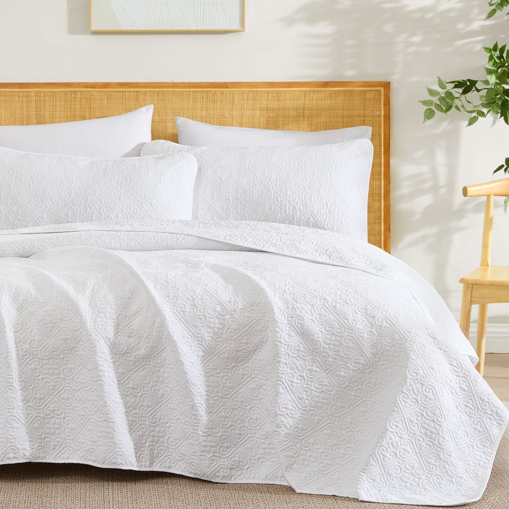 HLC.ME Lorenzo - 3 Piece Size Quilt Set, Lightweight Bedspread Coverlet Set.