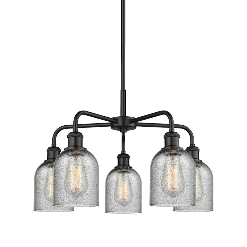 Innovations Lighting 516-5CR-15-23 Caledonia Chandelier Caledonia 5 - Matte Black / Charcoal