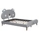 preview thumbnail 15 of 13, Upholstered platform bed with koala-shaped headboard