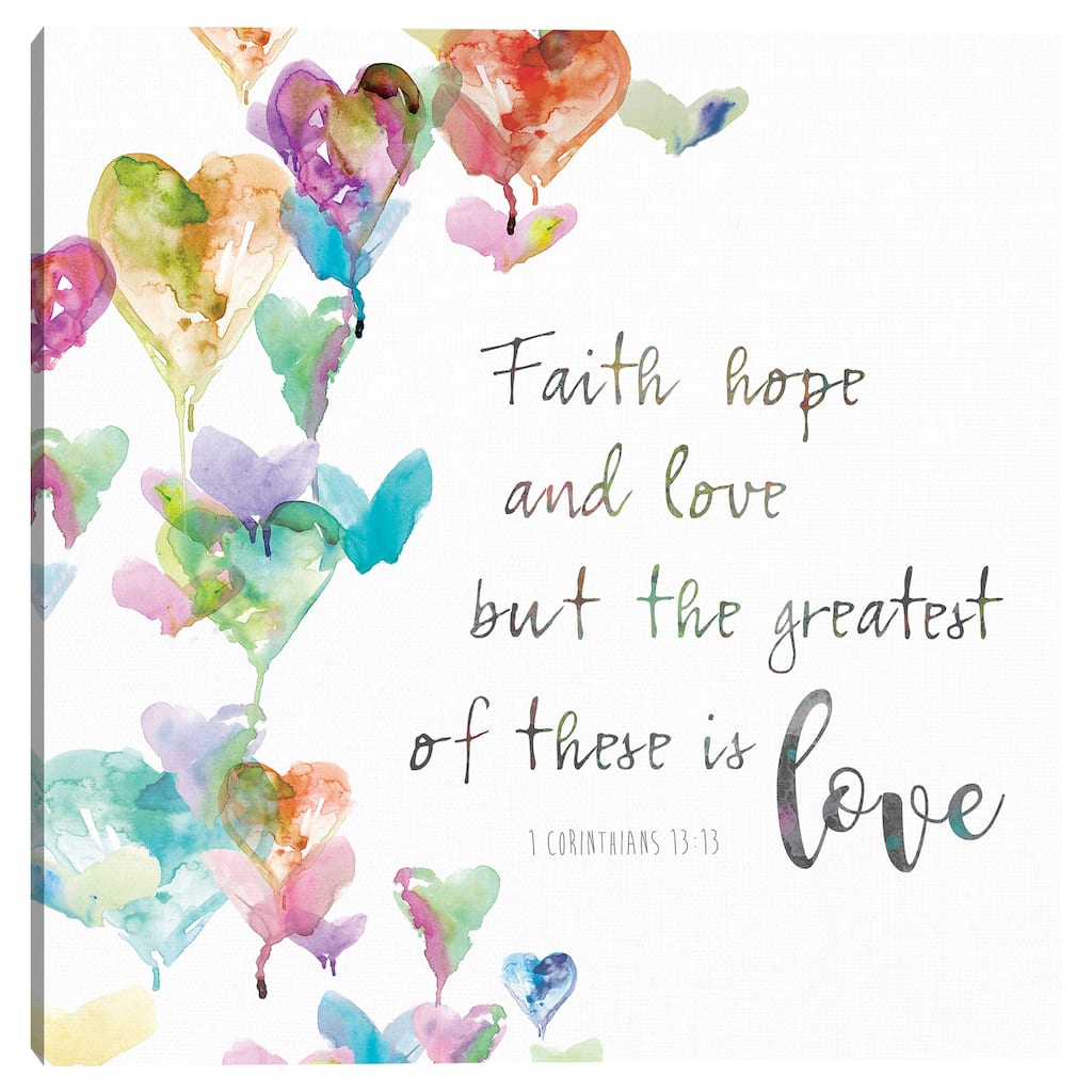 Faith Hope and Love Canvas Art Print