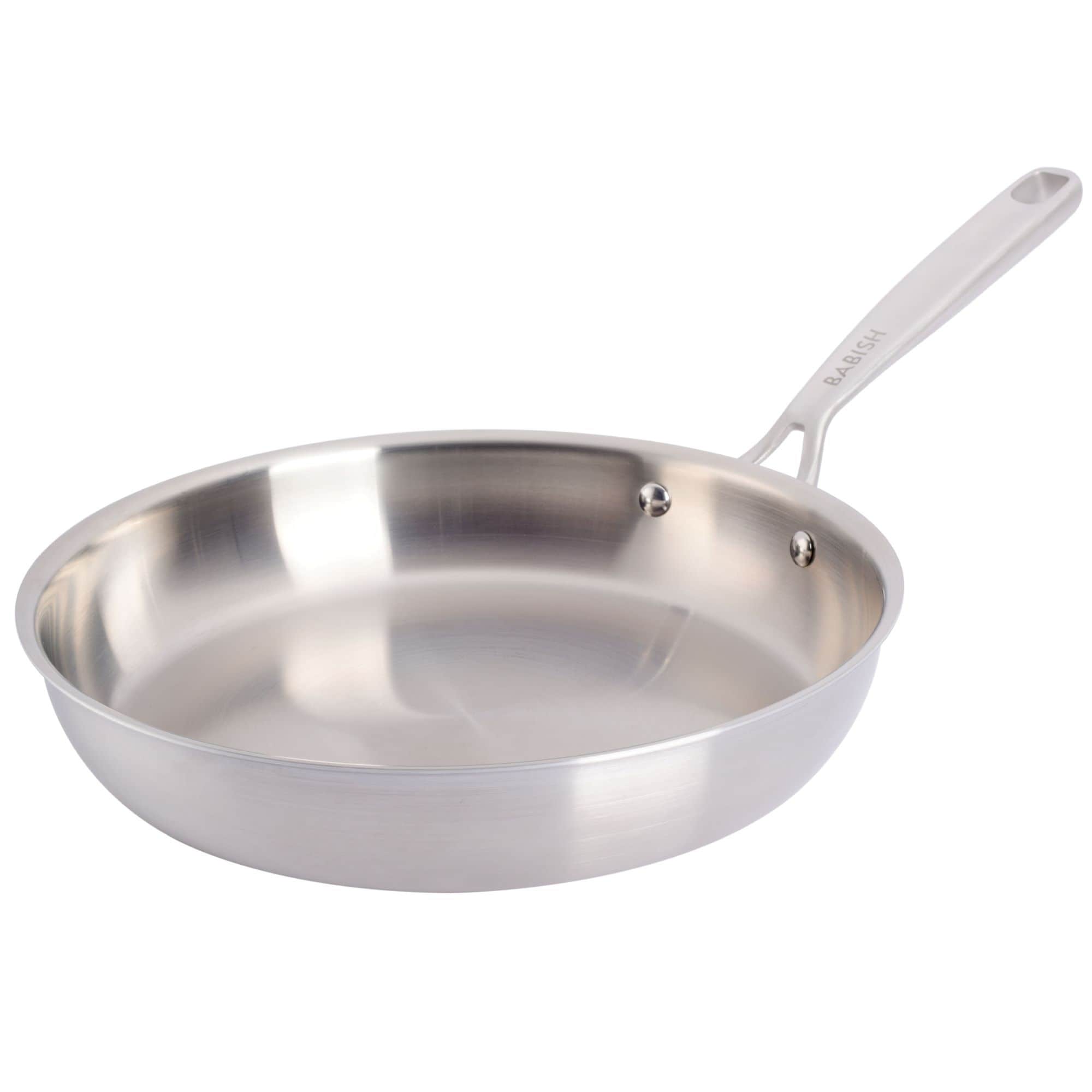 Babish Stainless Steel Triply Professional Grade Fry Pan