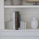 preview thumbnail 3 of 12, Modern Layered Arched Bookends - Home Desk Decor - Set of 2, 6", White - 6.0"