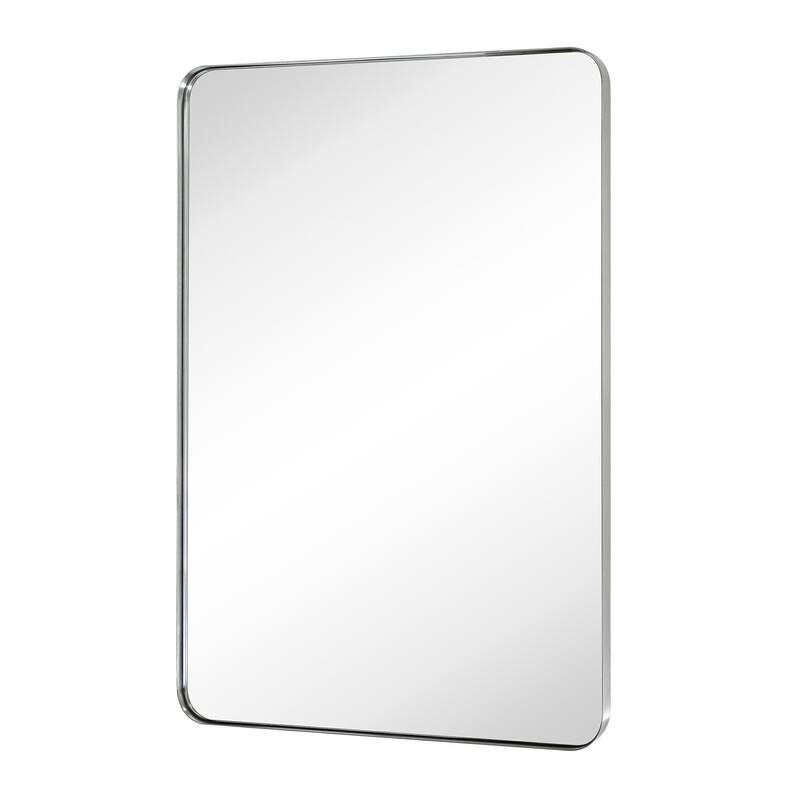 TEHOME Veion Rectangle Metal Wall Mirror - 30" x 40" - Brushed Nickel