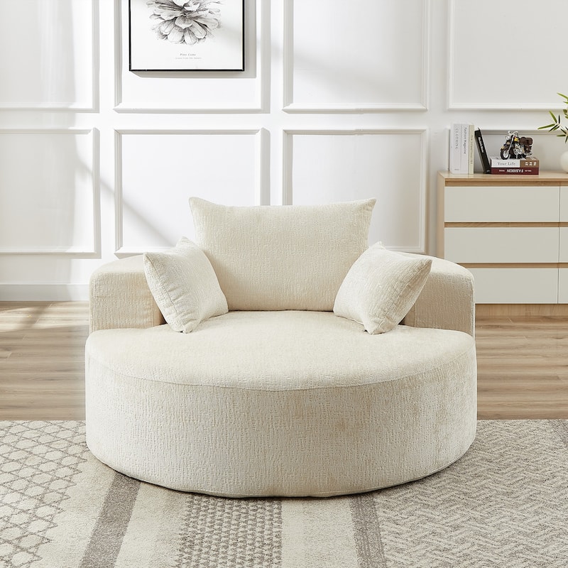 54 Inch Modern Sofa Lounge Chair - Beige