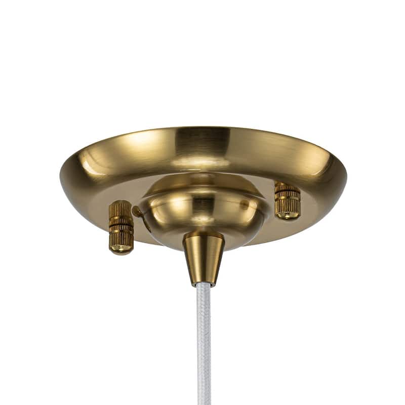 Modern Brass Cluster Faceted Glass Bubble 6-light Dimmable Chandelier