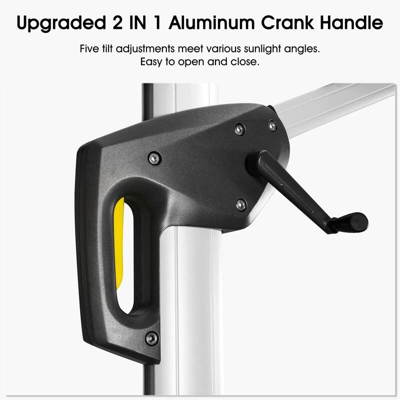 PURPLE LEAF 10 x 12ft Outdoor Patio Rectangle Large Cantilever Umbrella with Base