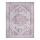 preview thumbnail 44 of 204, Gertmenian Crystal Print Washable Digital Printed Flat Pile Polyester Slip Resistant Area Rug Collection 3' 6" x 4' 6" - Soha Pink
