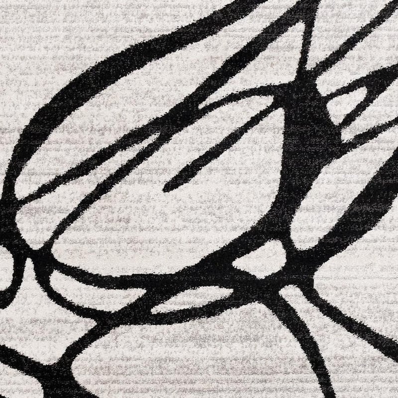 HomeRoots Huvi Abstract Modern Rectangle Area Rug