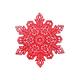 Pvc Cut Out Placemat (Snowflake) (Red) - Set of 12