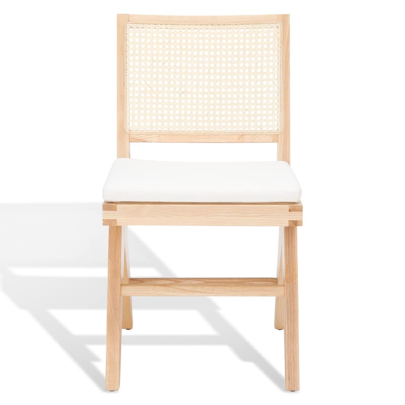 SAFAVIEH Couture Edda Rattan Dining Chair (Set of 2) - 18 In W x 20 In D x 34 In H - 18Wx20Dx34H