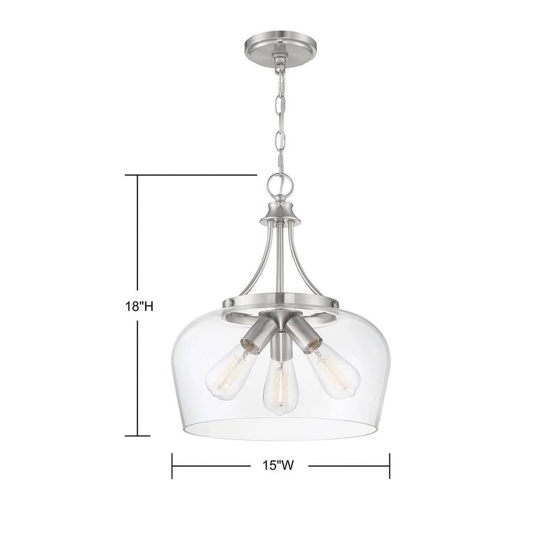 Savoy House Octave 3 Light 15" Wide Pendant