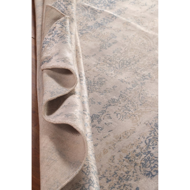Modern Abstract Oriental Area Rug Handmade Wool Carpet - 6'7"x 9'10"