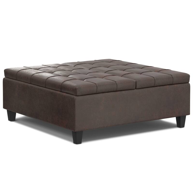 WYNDENHALL Elliot 40 inch Wide Transitional Square Table Ottoman