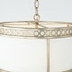preview thumbnail 3 of 5, Isabella 4-light Winter Gold Dual Mount Semi-Flush/ Pendant w/ White Fabric Shade