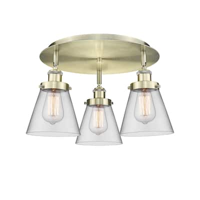 Innovations Lighting Cone - 3 Light 18" Flush Mount