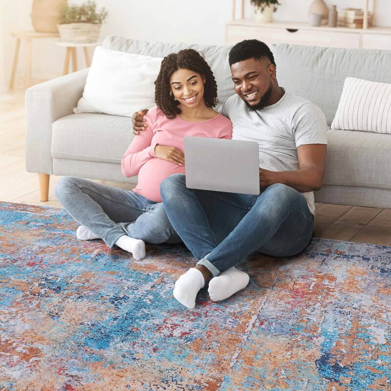 Abstract Area Rug - 6' x 9'