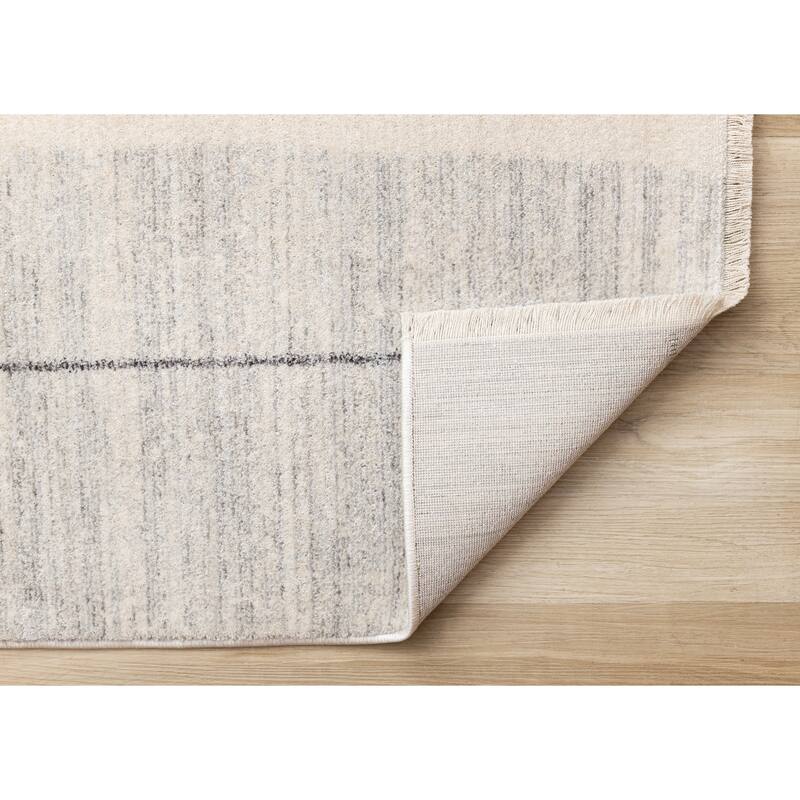 Olivia Collection - Cream Brown Grey Modern Area Rug